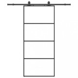 Usa glisanta cu set de feronerie neagra 90x205 cm Sticla ESG