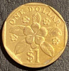 MONEDA SINGAPORE 1 DOLLAR 1997, ALUMINIU-BRONZ, Asia