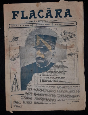 BANU C. (Director), FLACARA (Literara, Artistica si Sociala), Anul IV, Numerele 12-13, 1915, Bucuresti foto