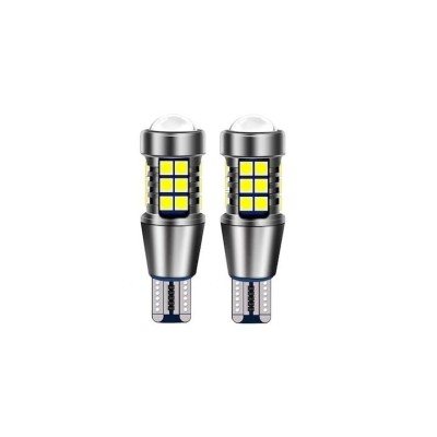 Set 2 becuri auto, Canbus, T15 W16W, temperatura culoare 6000k, flux luminos 800 lumen, lumina alba, argintiu foto