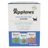 Cumpara ieftin Applaws Fish Selection pentru pisici, selecție de pește &icirc;n bulion 12 x 70 g