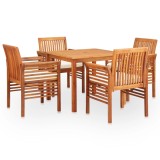 Cumpara ieftin Gossi set mobilier de exterior cu perne 5 piese lemn masiv de acacia