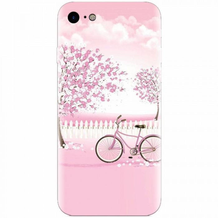 Husa silicon pentru Apple Iphone 8, Pink Spring