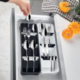 Suport Organizator Tac&acirc;muri, Model Sertar, Negru, 12.5x38.5x5cm, Plastic, Oem