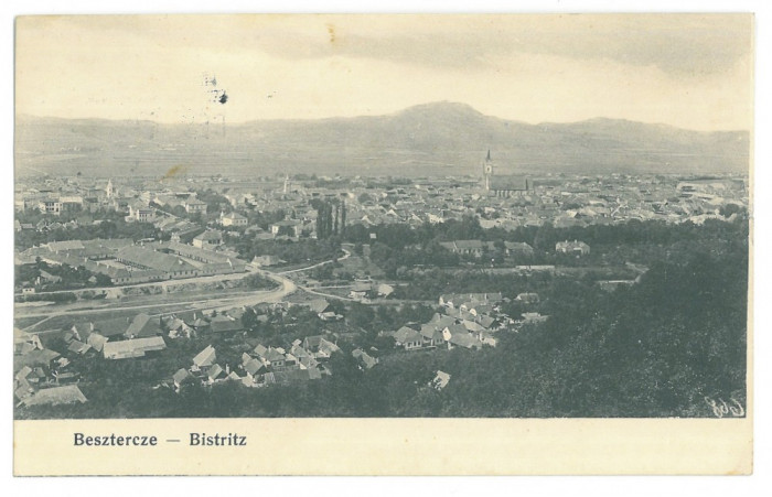 3371 - BISTRITA, Panorama, Romania - old postcard - used - 1915