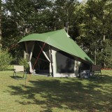vidaXL Cort pentru Familie Tipi Verde 10-Persoane Impermeabil