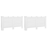 Cumpara ieftin Masti de calorifer, 2 buc., alb, 152 x 19 x 81,5 cm, MDF