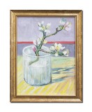 Cumpara ieftin Tablou celebru inramat pictat manual, Crenguta de migdal, 45x35cm ulei pe panza reproducere Vincent van Gogh