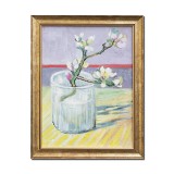 Tablou celebru inramat pictat manual, Crenguta de migdal, 45x35cm ulei pe panza reproducere Vincent van Gogh