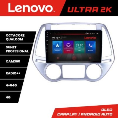 Navigatie Hyundai I20 2011-2014 manual si automat Android radio gps internet 8 core QLED Qualcomm 4+64 360 Lenovo CarStore Technology foto