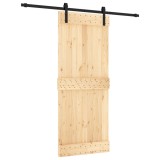 Cumpara ieftin Usa glisanta cu set de feronerie 85x210 cm, lemn masiv de pin