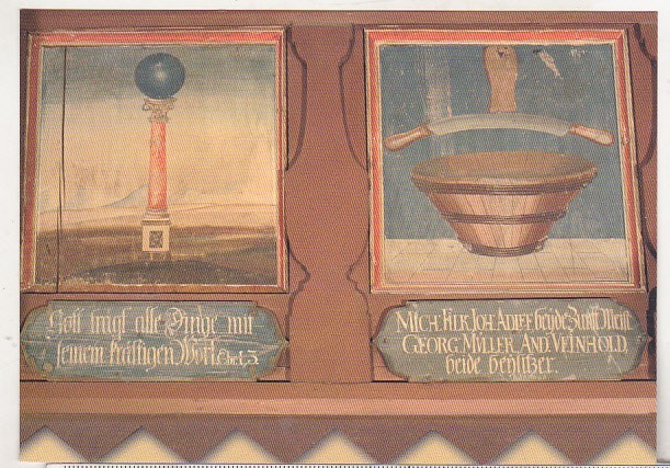 bnk cp Sighisoara - Biserica Manastirii - Picturi sec XIX - necirculata
