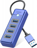 ORICO 4-Port USB HUB 3.0, USB Splitter pentru laptop cu cablu de 0.49ft, Multi U, Oem