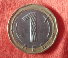 Doua monede 1 leva Bulgaria 2002 foto