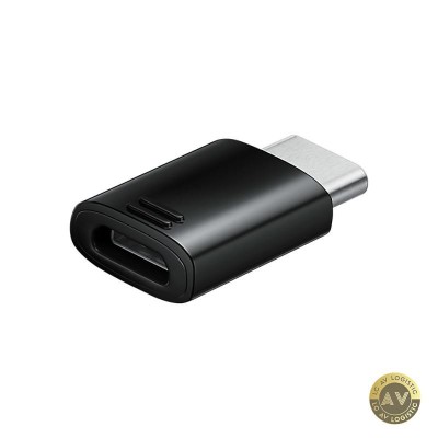 Adaptor Date si Incarcare microUSB - USB-C Samsung EE-GN930BB Negru Swap foto