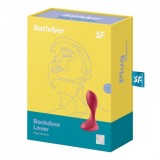 Dop Anal Vibrator Satisfyer Backdoor Lover Rosu Silicon 12 Functii Reincarcabil Rezistent Apa 11.5cm