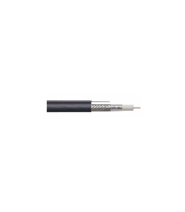 Cablu coaxial RG6 cu sufa 75R autoportant fire otel cuprat ecranat