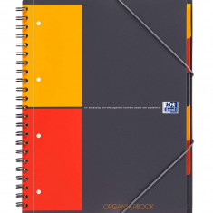 Caiet Cu Spirala A4+, Oxford Int. Organiserbook, 80 File-80g/mp, Scribzee, 4 Perf, Coperta Pp-mate