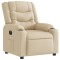 Fotoliu rabatabil electric, crem, material textil - 6
