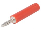 Adaptor Banană 2mm 10A Roșu Nichelat 70VDC