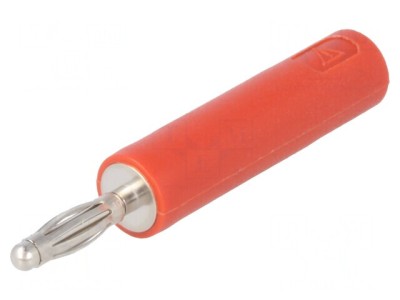 Adaptor Banană 2mm 10A Roșu Nichelat 70VDC foto