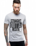 Cumpara ieftin Tricou barbati gri cu text negru - Straight Outta Resita - L, THEICONIC