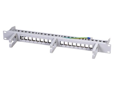 Patch Panel LOGILINK 16 Porturi Rack Gri NK4076 foto