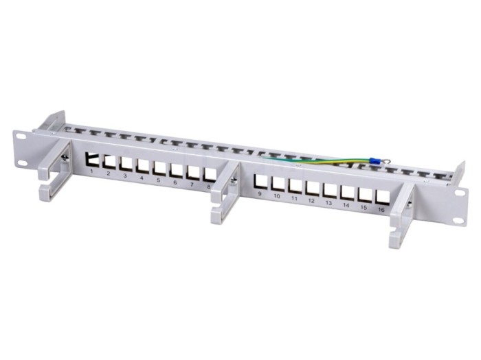 Patch Panel LOGILINK 16 Porturi Rack Gri NK4076