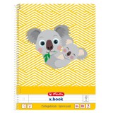 Caiet A4 80F spirala dictando Cute Animals Motiv Koala, Herlitz