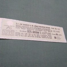 CUPOANE DE TREZORERIE CU REDUCERE 1921 UNGARIA