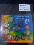 Spania 2011 - Set complet de euro bancar de la 1 cent la 2 euro + 2 euro Granada