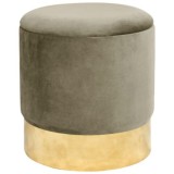 Cumpara ieftin Taburet, rotund, cu spatiu depozitare, catifea, bej, max 80 kg, 39x40 cm, Golden, Akord, Akord Furniture Factory