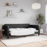 VidaXL Cadru de pat, negru, 100 x 200 cm, material textil
