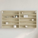 vidaXL Dulap cu vitrină, stejar sonoma, 100x8,5x50 cm, lemn prelucrat