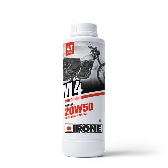 Ulei moto 4T Ipone M4 20W50 Mineral - JASO MA2 - API SJ, 1L Cod Produs: MX_NEW 800068IP