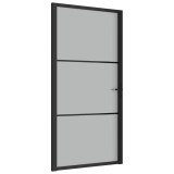 Cumpara ieftin Usa de interior, 102,5x201,5 cm, Negru, sticla mata si aluminiu