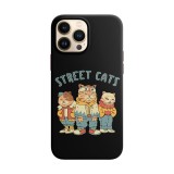 Husa compatibila cu Apple iPhone 14 model Street cats,Silicon, Tpu, Viceversa