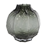 Cumpara ieftin Vaza flori sticla gri petrol 21,5 x 23 cm