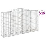 Cumpara ieftin Cosuri gabion arcuite 10 buc, 300x50x160/180cm, fier galvanizat