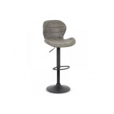Scaun de bar ABS 144, piele ecologica, suport picioare, ergonomic, inaltime reglabila, 100 kg, gri