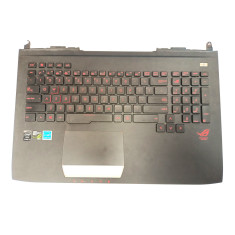 Carcasa superioara cu tastatura palmrest Laptop, Asus, ROG G751, G751J, G751JY, G751JT, G751JT, cu iluminare, layout us