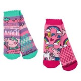 Șosete de Iarnă Peppa Pig Anti-slip - Turcoaz &amp; Fucsia pentru Copii, CMCLASS