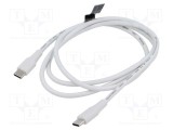 Cablu USB 2.0 USB C VENTION 1m alb nichelat