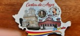 XG Magnet frigider - tematica turistica - Romania - Curtea de Arges (harta)