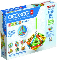 Geomag set magnetic 52 piese Supercolor Panels Recycled 52, 378 foto