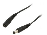 Cablu Alimentare DC 5,5/2,1 mm Negru 2x0,5mm2