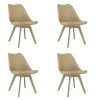 Set 4 scaune bucatarie/living, Artool, Mark, PP bej, picioare bej, 49x43x82 cm