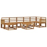 vidaXL Set de canapele de exterior 8 pcs natural Lemn Solid de Acacia 3385415