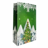 Pungi Cadou Mari Paper Craft Brad Craciun 23x38x10 cm Set 10 Buc Hartie Cretata