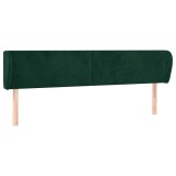 Cumpara ieftin Tablie de pat cu aripioare verde inchis 203x23x78/88 cm catifea